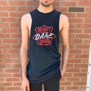 DARE black tank top/ cut off
